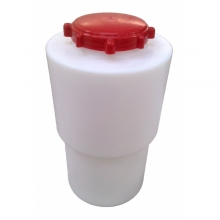 Cylindrical container with smoothe neck