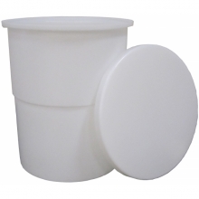 Cylindrical container with loose lid