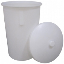 Cylindrical conic container with lid